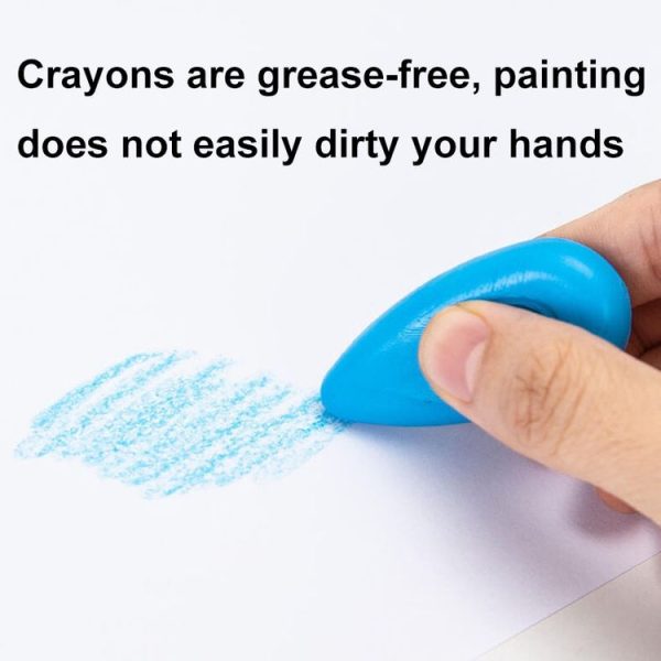 Deli 72074 Water-drop Shape Crayon Oil Pastel Non-dirty Children Graffiti Pen, Color: 12-colors - Image 4