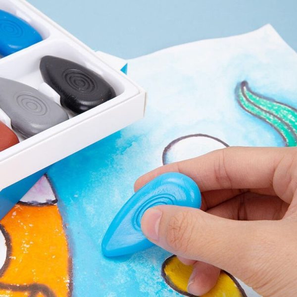 Deli 72074 Water-drop Shape Crayon Oil Pastel Non-dirty Children Graffiti Pen, Color: 12-colors - Image 5