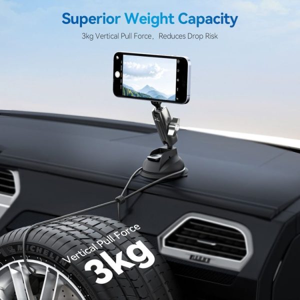 TELESIN Magnetic Suction Car Phone Mount 360 Degree Rotation Phone Holder - Image 5