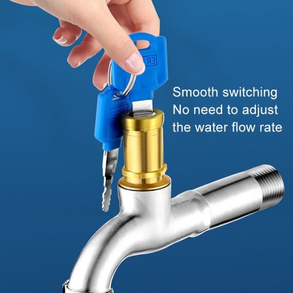 Household Faucet With Lock Outdoor Anti-theft 4 Minute Faucet, Gui Ge: Locked Alloy Sparkler - Image 3