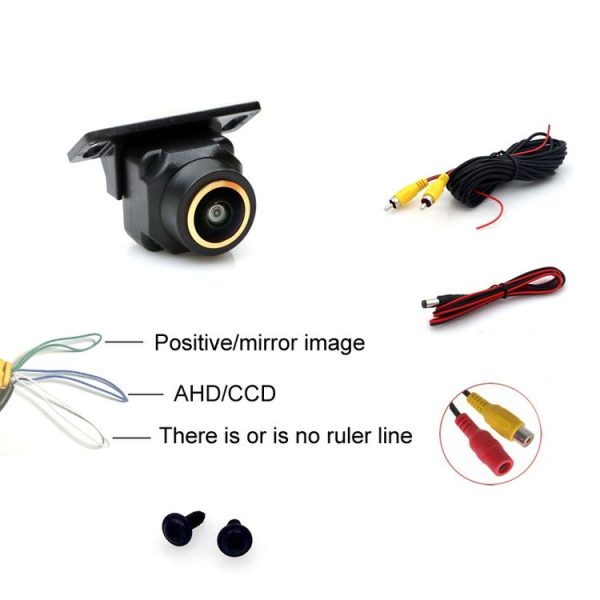 Car Universal HD Night Vision Rear View Reversing Three-Control Fisheye Camera, Style: AHD720P Panoramic - Image 2