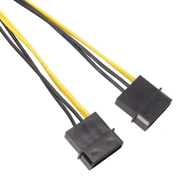 15cm IDE Power Dual Large 4Pin To EPS 8Pin CPU Supply Cable - Image 2