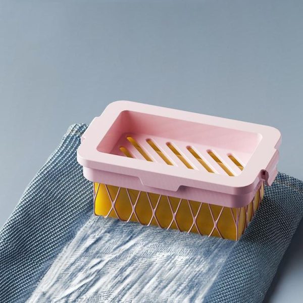 4pcs / Pack Multifunctional High Elastic Mesh Anti-slip Drain Foaming Soap Box (Sky Blue) - Image 8