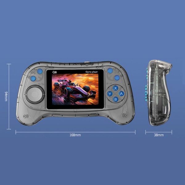 Q8 Handheld Game Console 3.0 Inch Screen Support TV Connection Built In 800 Games Singles Transparent Gray - Image 10