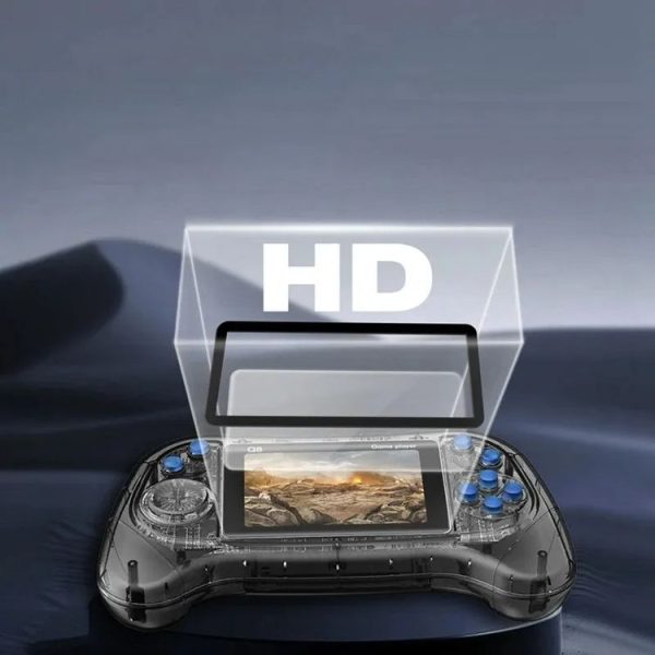 Q8 Handheld Game Console 3.0 Inch Screen Support TV Connection Built In 800 Games Singles Transparent Gray - Image 6