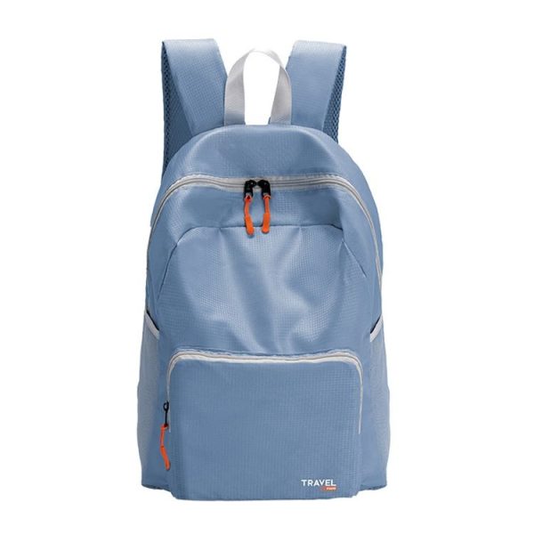 Lightweight Folding Backpack Student Schoolbag Large Capacity Outdoor Travel Camping Hiking Backpack (Blue)