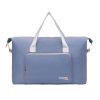 Folding Travel Bag Large Capacity Gym Rucksack Portable Luggage Clothes Storage Bag (Blue)