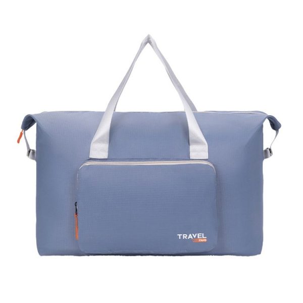 Folding Travel Bag Large Capacity Gym Rucksack Portable Luggage Clothes Storage Bag (Blue)