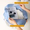 Folding Travel Bag Large Capacity Gym Rucksack Portable Luggage Clothes Storage Bag (Blue) - Image 5