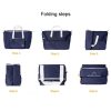 Folding Travel Bag Large Capacity Gym Rucksack Portable Luggage Clothes Storage Bag (Blue) - Image 8