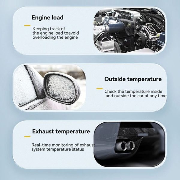 Head-up Display OBD Multi-function Vehicle Instrument Oil Temperature Gearbox Monitoring Screen (S100) - Image 7