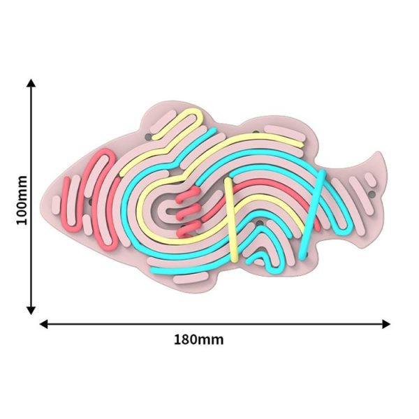 Children Educational Toys Stress Relief Silicone Sensory Activity Board (Pink) - Image 3
