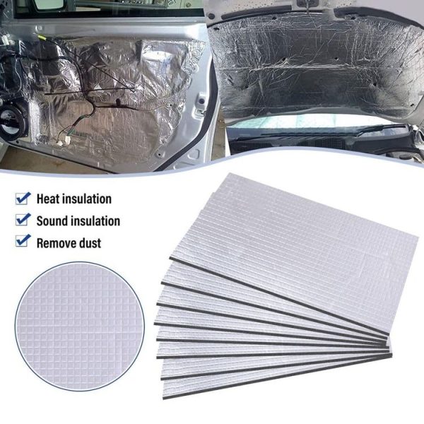 250x180x5mm Car Thick Aluminum Foil Hood Heat And Sound Insulation Pad - Image 4