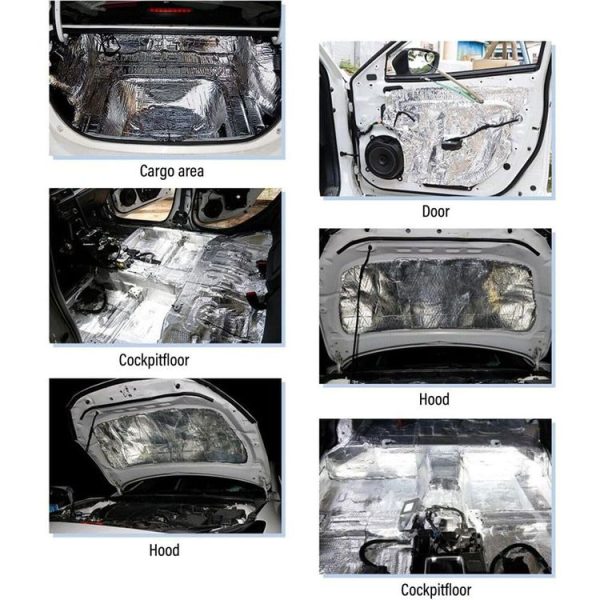 250x180x5mm Car Thick Aluminum Foil Hood Heat And Sound Insulation Pad - Image 5