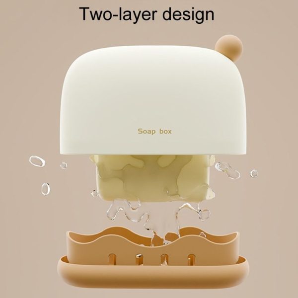 Traveling Portable Sealed Soap Box Household Bathroom Soap Holder (Red) - Image 5