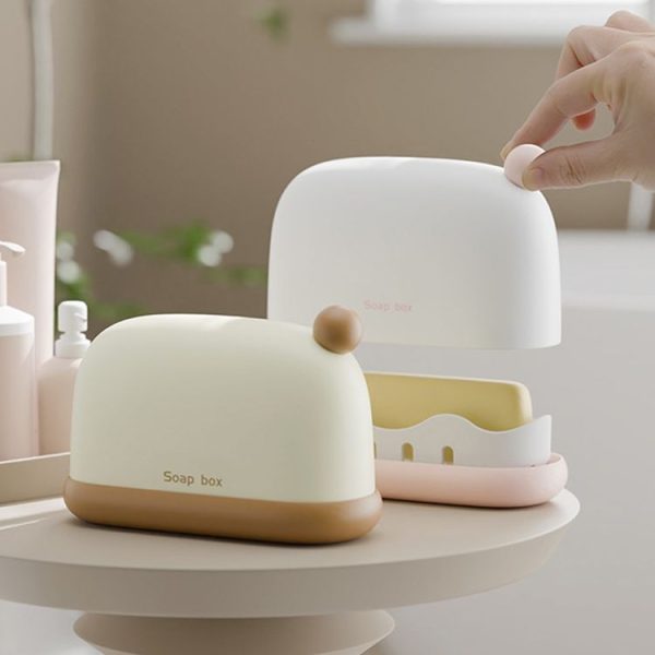 Traveling Portable Sealed Soap Box Household Bathroom Soap Holder (Red) - Image 8