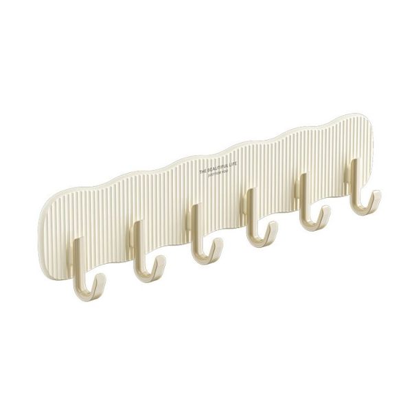 Household No-Punch Fixed Hooks Bathroom Hanging And Storage Hooks (Yellow)