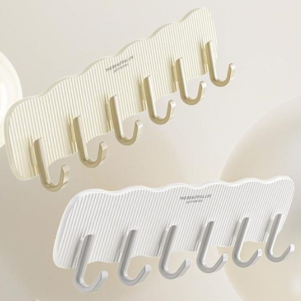 Household No-Punch Fixed Hooks Bathroom Hanging And Storage Hooks (Yellow) - Image 2