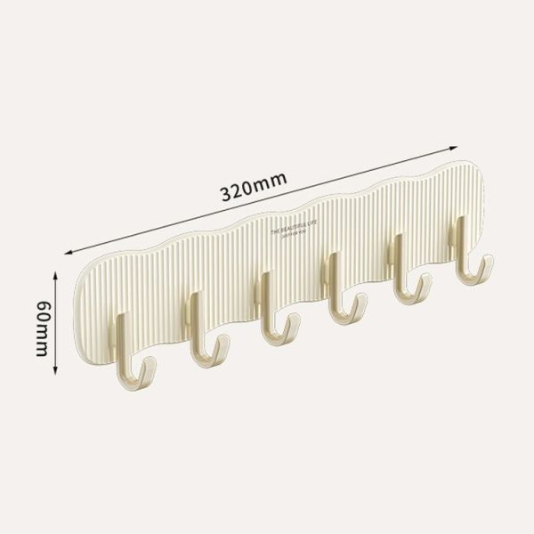 Household No-Punch Fixed Hooks Bathroom Hanging And Storage Hooks (Yellow) - Image 3
