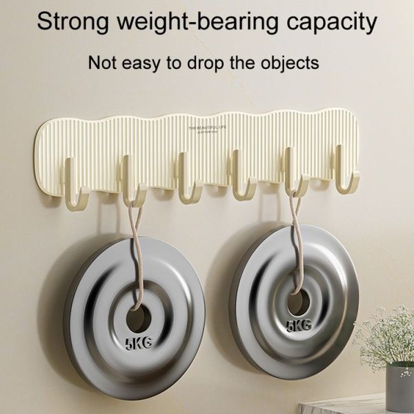 Household No-Punch Fixed Hooks Bathroom Hanging And Storage Hooks (Yellow) - Image 5