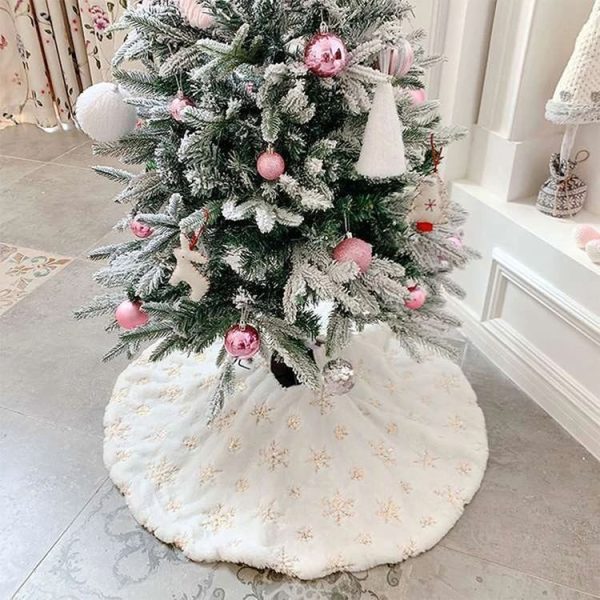 40cm Christmas Tree Skirt Mat Christmas Tree Bottom Foot Carpet Party Decoration (Gold Pentagram) - Image 7
