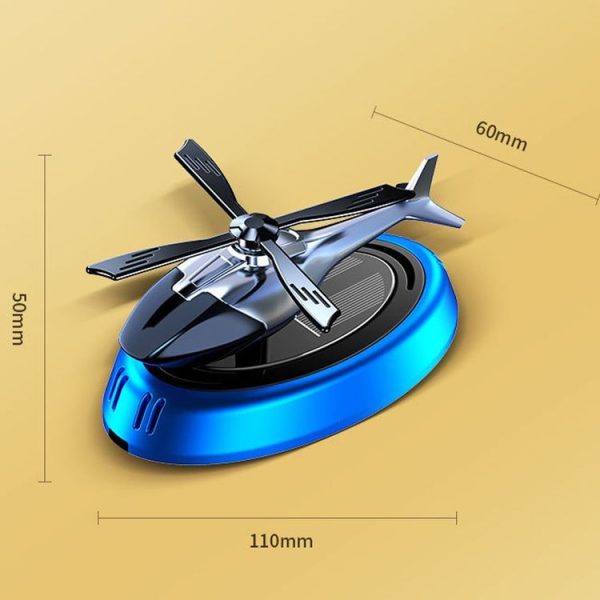 Car-Mounted Solar Rotating Airplane Aromatherapy Ornaments (Gray) - Image 3