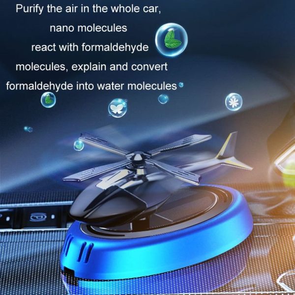 Car-Mounted Solar Rotating Airplane Aromatherapy Ornaments (Gray) - Image 6