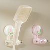 Bathroom No-Punch Suction Cup Showerhead Holder Tulip Shower Hanger (Milk White) - Image 2