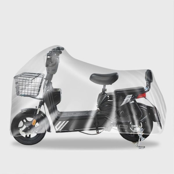 200x120cm Disposable Transparent PE Film Rainproof Dustproof Motorcycle Scooter Cover - Image 2