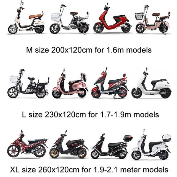 200x120cm Disposable Transparent PE Film Rainproof Dustproof Motorcycle Scooter Cover - Image 5