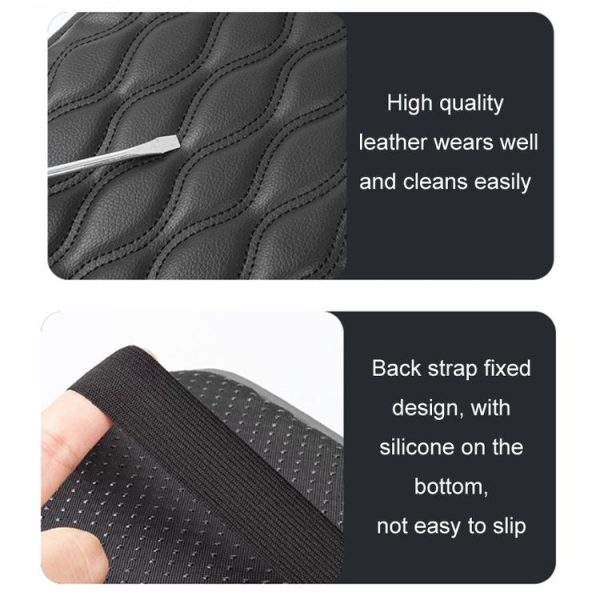 Car Armrest Box Leather Storage Heightening Pad (Black) - Image 4