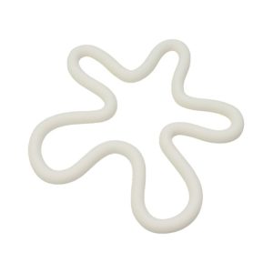 Household Irregular Silicone Heat Insulation Mat Kitchen High Temperature Resistant Desktop Placemat (White)