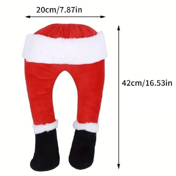 Christmas Tree Decoration Santa Claus Elf Legs Plush Door Decor Christmas Home Hanging Ornaments (Red) - Image 4