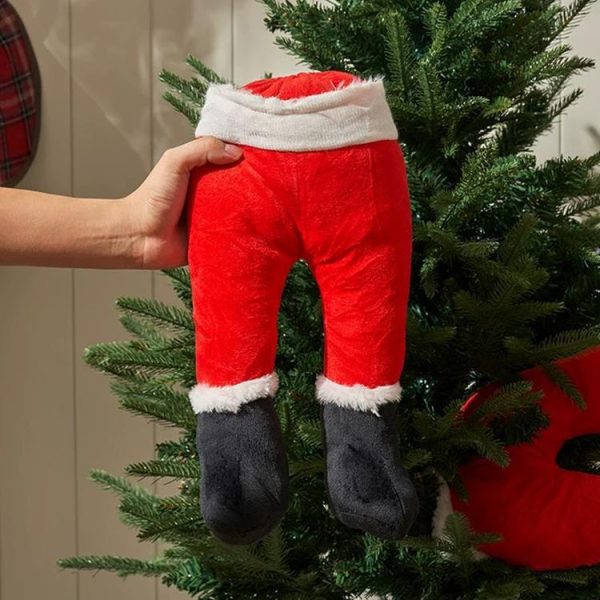 Christmas Tree Decoration Santa Claus Elf Legs Plush Door Decor Christmas Home Hanging Ornaments (Red) - Image 6