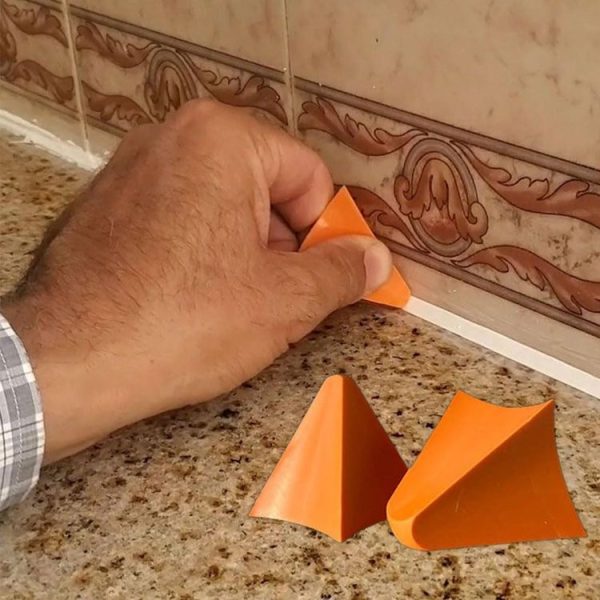 2pcs / Set Household Decoration Tile Chamfering Silicone Seam Tools (Orange) - Image 2