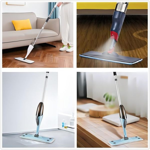 Spray Mop Replacement Pads Reusable Microfiber Floor Mops Refills 14x42cm Blue - Image 6