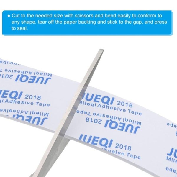 Mileqi EVA Shock-Absorbing Sound-Insulating Sealing Single-Sided Foam Tape, Thickness: 1mm White (2.5cm x 5m) - Image 5
