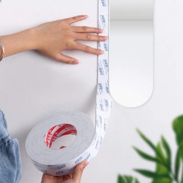 Mileqi EVA Shock-Absorbing Sound-Insulating Sealing Single-Sided Foam Tape, Thickness: 1mm White (2.5cm x 5m) - Image 7
