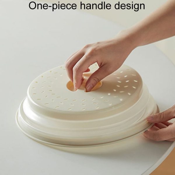 Kitchen Foldable Microwave Oven Splash Guard Household Multifunctional Food Preservation Cover, Style: Small White - Image 7