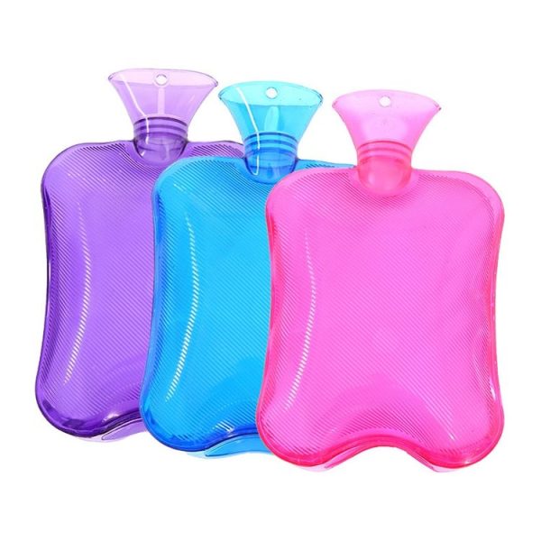 Clear PVC Thick Warm Water Bag Hand Warmer Girls Pocket Warmer Hot Water Bag, Color: 1000ml Pink - Image 2