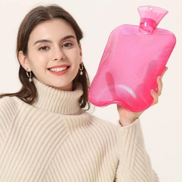 Clear PVC Thick Warm Water Bag Hand Warmer Girls Pocket Warmer Hot Water Bag, Color: 1000ml Pink - Image 8