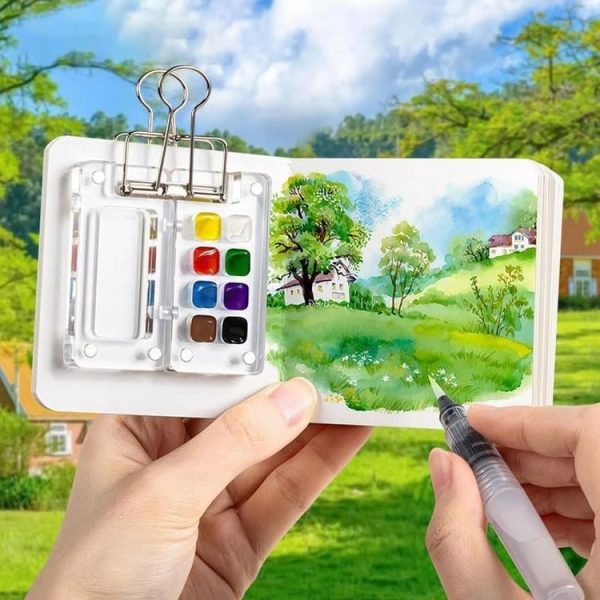 Mini Portable Watercolor Acrylic Box For Sketching, Style: 8 Grids - Image 4