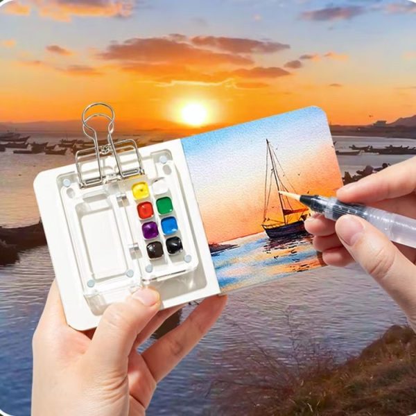 Mini Portable Watercolor Acrylic Box For Sketching, Style: 8 Grids - Image 5