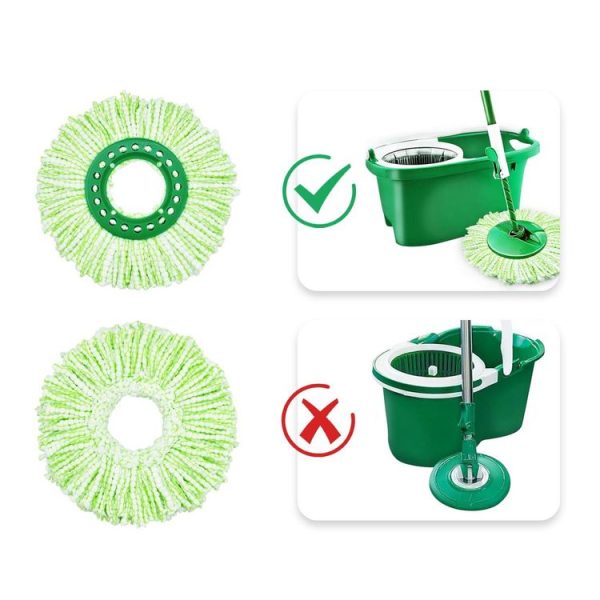 Libman Tornado Spin Mop Microfiber Mop Pad Replacement Parts (Green) - Image 2
