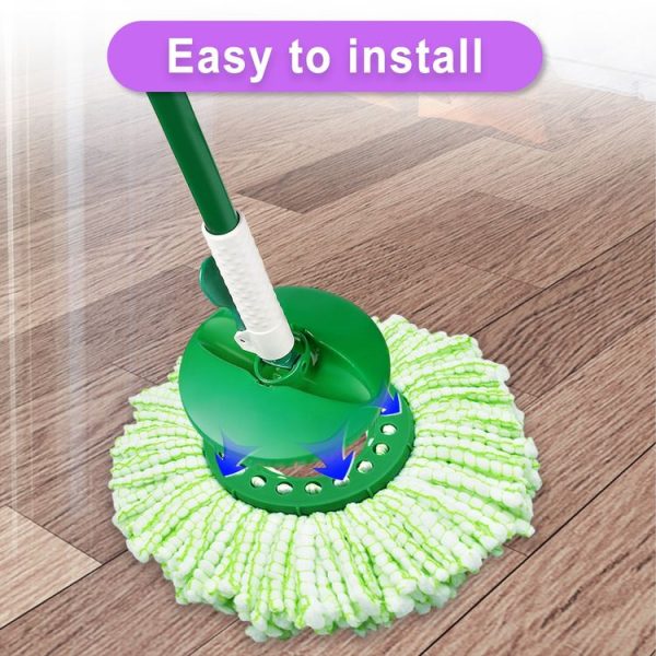 Libman Tornado Spin Mop Microfiber Mop Pad Replacement Parts (Green) - Image 6