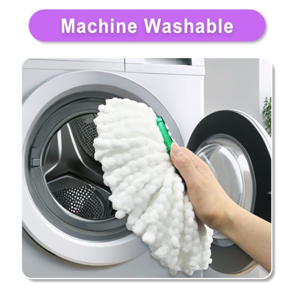 Libman Tornado Spin Mop Microfiber Mop Pad Replacement Parts (Green) - Image 7