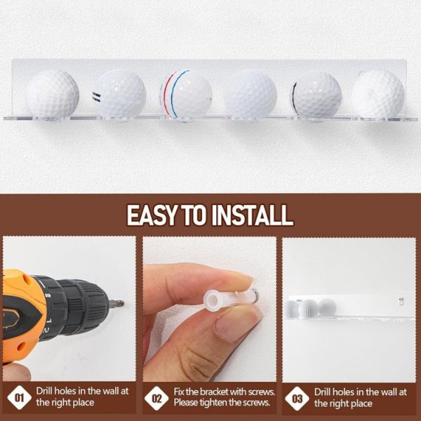 Acrylic Golf Ball Table Tennis Wall Display Rack, Gui Ge: 132-1 - Image 5