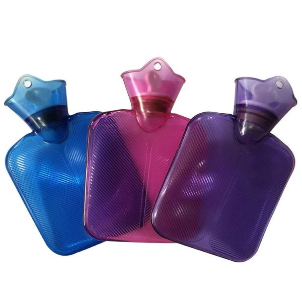 250ml PVC Hot Water Bag Thickened Transparent Filling Water Hot Water Bottle Winter Warmer Bag (Pink) - Image 3