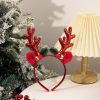 Bell Antler Headdress Christmas Ball Party Decoration Headband (Red)