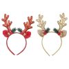 Bell Antler Headdress Christmas Ball Party Decoration Headband (Red) - Image 2